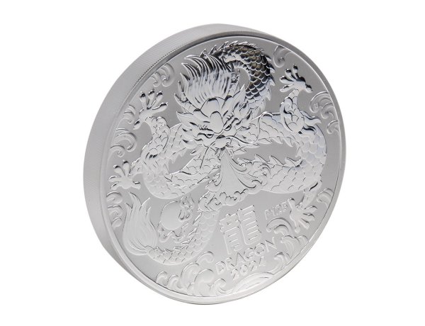 1 Kilo kg 2024 Australian Year of the Dragon Silver Coin - Perth Mint